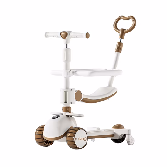 페달이 있는 접이식 어린이 스쿠터, 삼륜 플래시 어린이 스쿠터, 충돌 방지 스케이트보드, 전면 전기 장난감 자동차